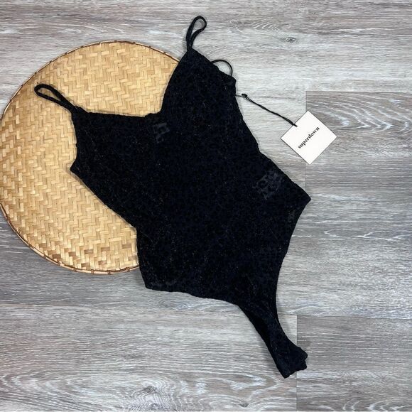 Nwt superdown black leopard bustier bodysuit Women’s Size XS - Picture 3 of 7